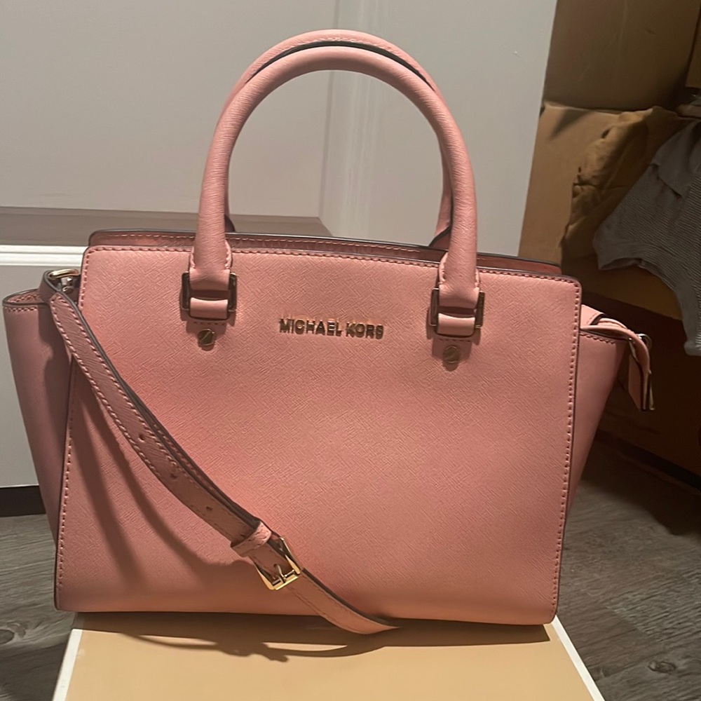 Pink Small Michael Kors Selma Handbag